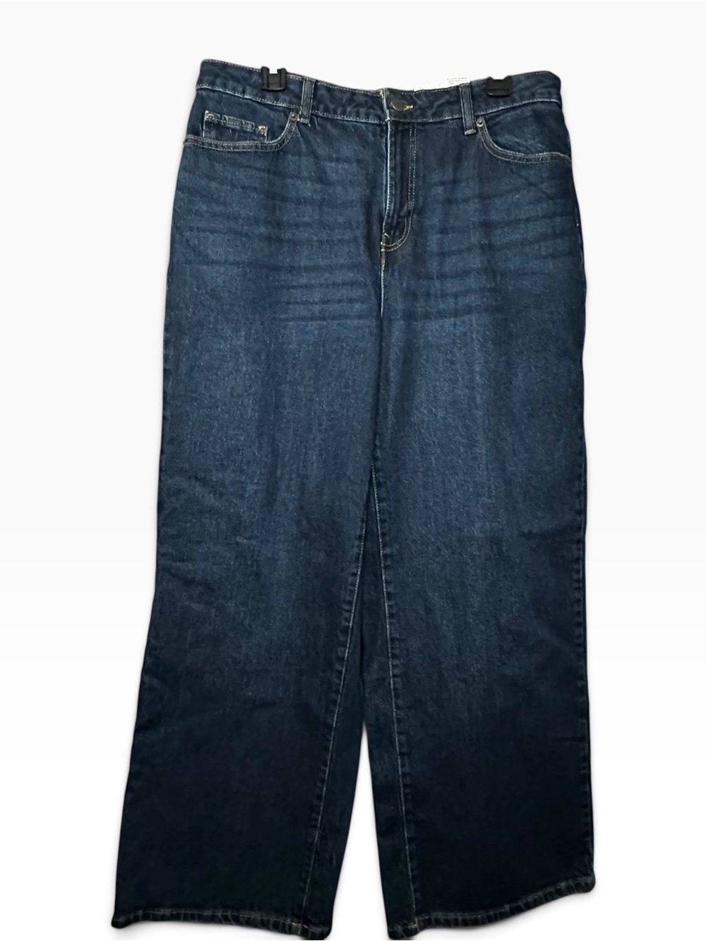 NWT Time & Tru High Rise Wide Leg Jeans Size 14 Dark Wash